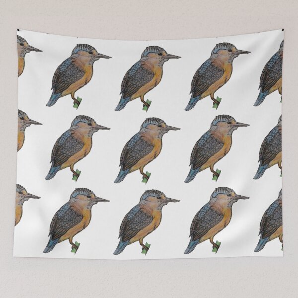Item preview, Kingfisher drawing designed and sold by cadin.darte.
