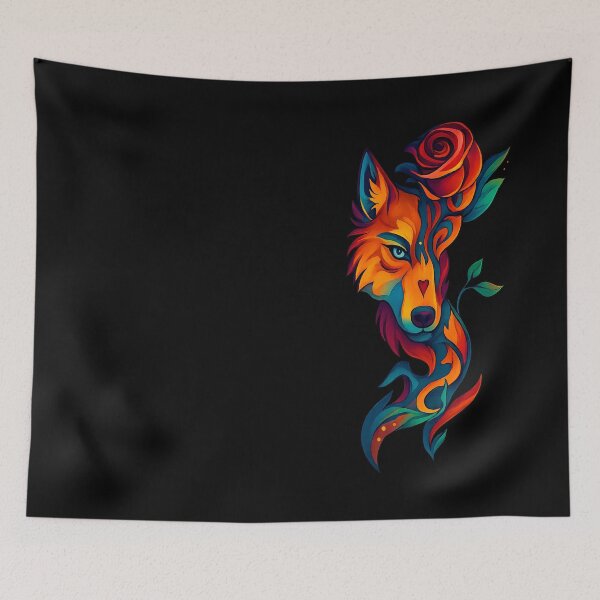 Item preview, Wolf of Roses.02 designed and sold by TATTOO-DESIGN.