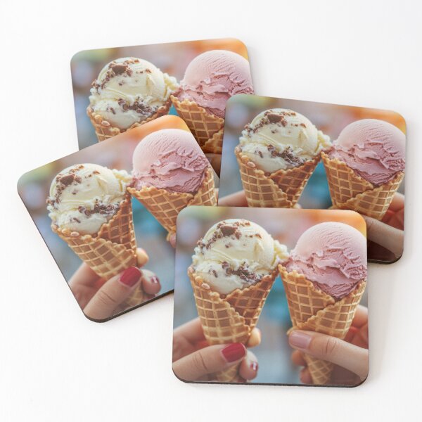 Item preview, Holding ice cream cones under sunset designed and sold by anytka.