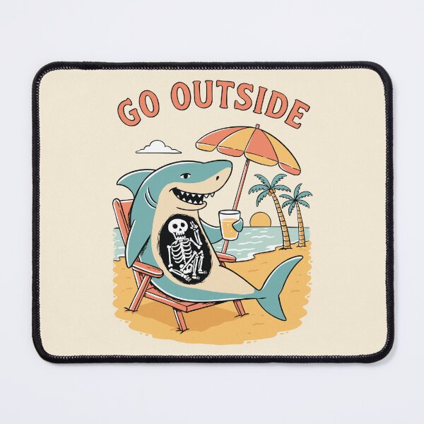 Item preview, Go Outside Shark designed and sold by coffeeman.