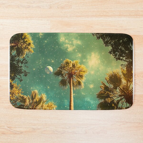 Item preview, Palm trees with full moon at sunset photo - Landscape photography designed and sold by TheArtistOf2022.