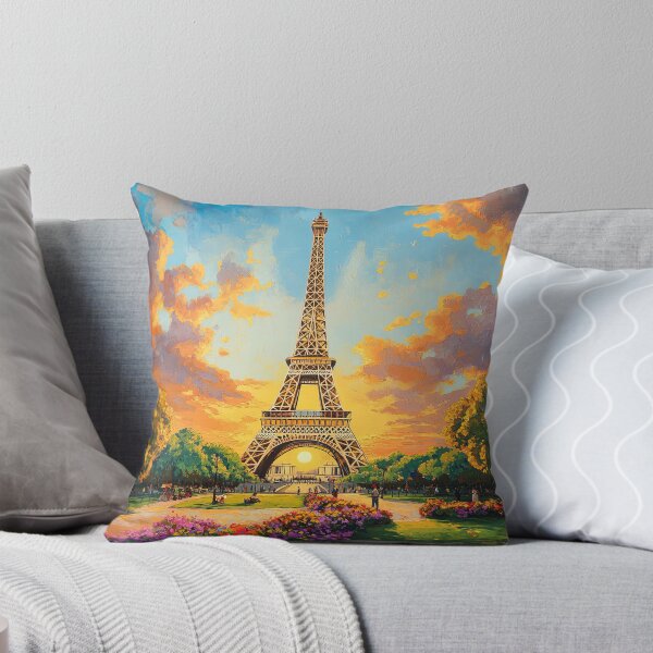Item preview, A quiet scene in Paris at sunrise - Landscape oil painting designed and sold by TheArtistOf2022.