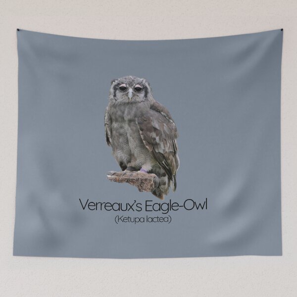 Item preview, Verreaux’s Eagle-Owl – The Majestic Hunter with Pink Eyelids designed and sold by The Digital Compass.