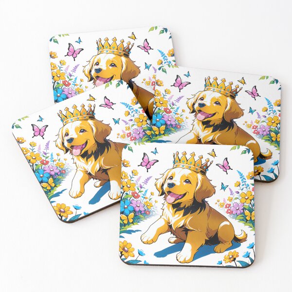 Item preview, Crowned Puppy in the Garden of Joy. designed and sold by MissYouONLY.