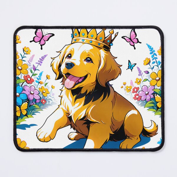 Item preview, Crowned Puppy in the Garden of Joy. designed and sold by MissYouONLY.