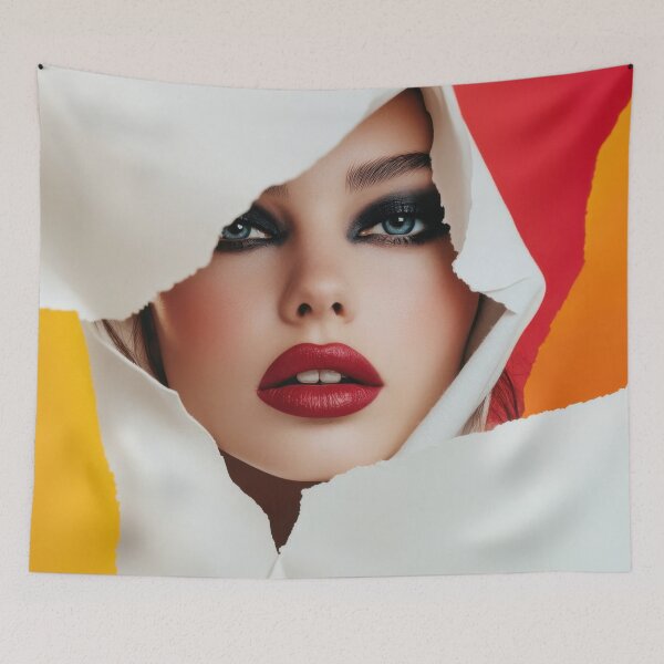 Item preview, Vibrant bold makeup portrait designed and sold by anytka.