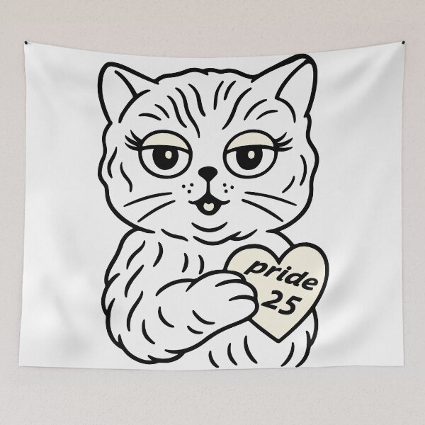 Item preview, Pride 25 Cat Heart T-Shirt – 2025 Queer Graphic designed and sold by IBD-HOUS.