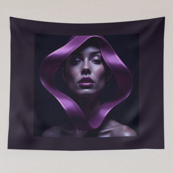 Aperçu de l'œuvre Aura violette mystique : portrait surréaliste de femmes créée et vendue par VA Design.