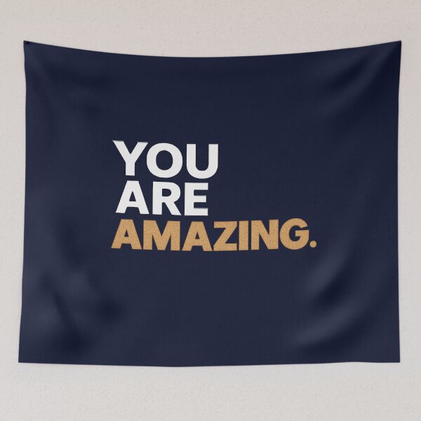 Item preview, Motivational Quote "You Are Amazing" with Bold Glitter Typography designed and sold by Inspired by CarMa.