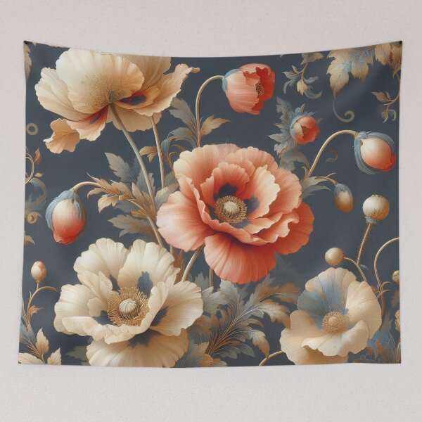 Item preview, Poppy blossom - elegant retro design like on silk designed and sold by Art-Nouveau-Dsg.