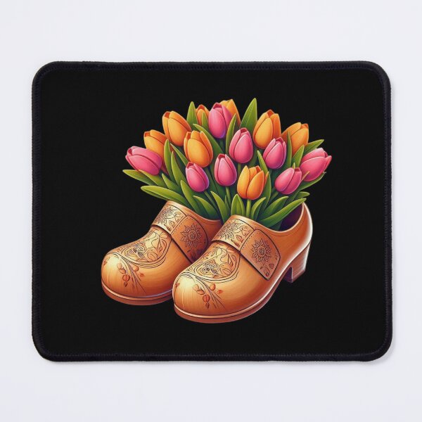 Item preview, Dutch Wooden Shoes, Tulips - Netherlands designed and sold by Myra365Art.