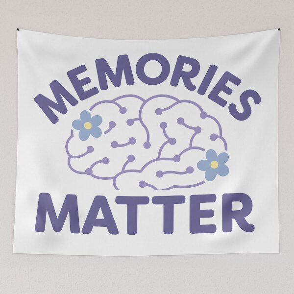 Item preview, Memories Matter | Brain Awareness Floral Digital Art 2025 designed and sold by AnnDesignStudio.