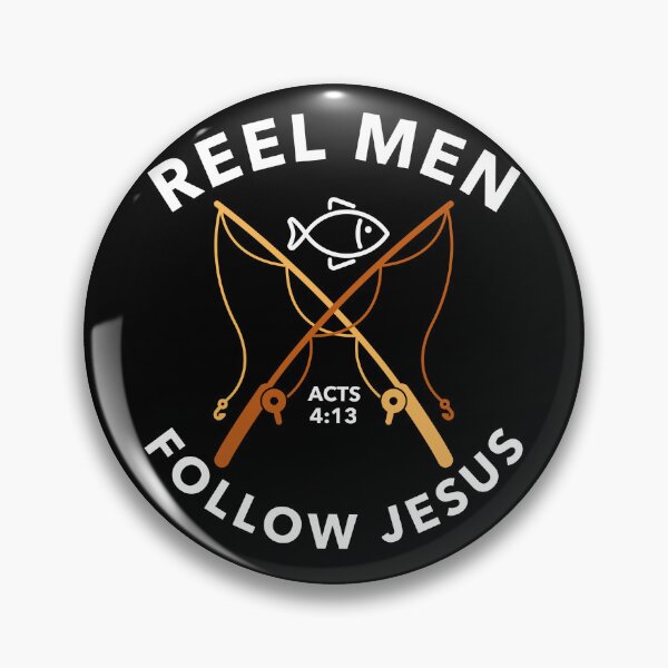 Item preview, Reel Men, Follow Jesus, Acts 4:13 With a Fishing Theme designed and sold by Scripture66.