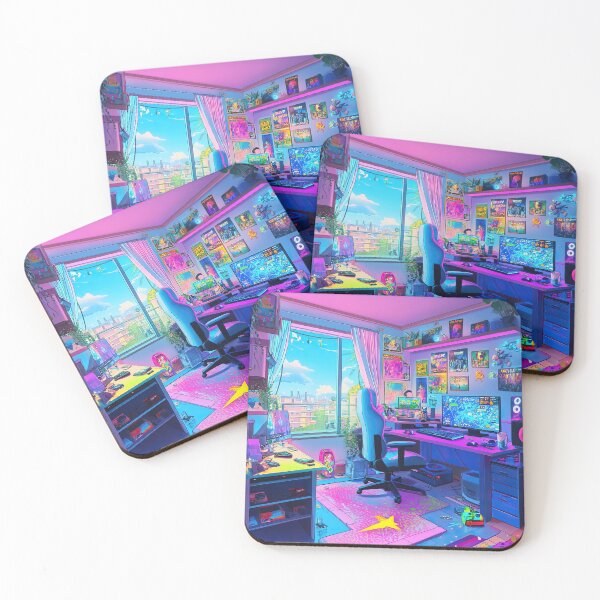 Item preview, Gaming colorful anime room digital art designed and sold by TheArtistOf2022.