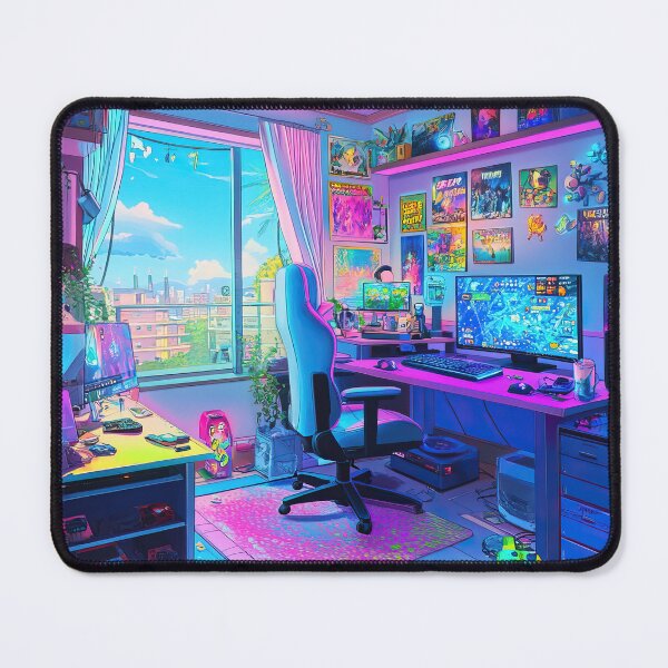 Item preview, Gaming colorful anime room digital art designed and sold by TheArtistOf2022.