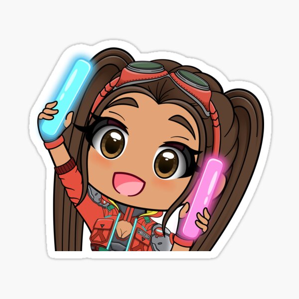 Item preview, Loba Cherry Bomb Rave Chibi – Neon Gamer Art for Apex Legends Fans designed and sold by Stitches Designs.
