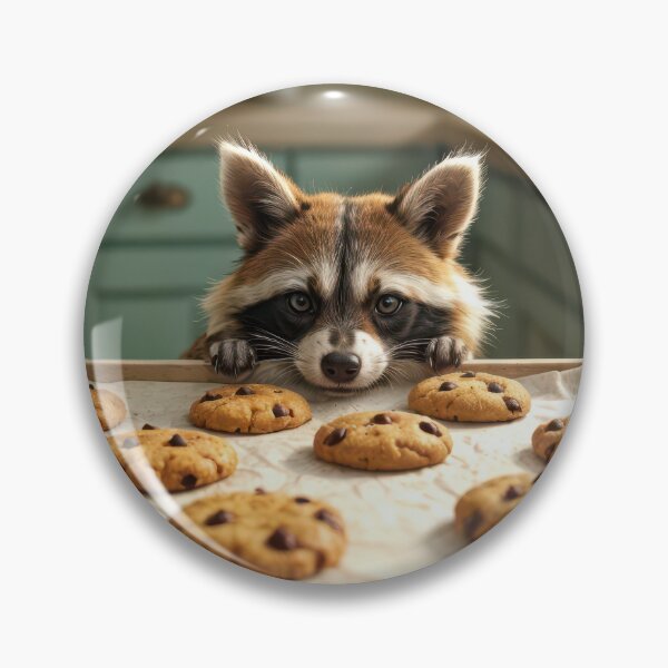 Item preview, Racoon Eyeing Chocolate Chip Cookies designed and sold by Maria Dryfhout.