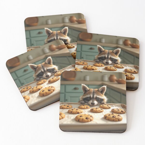 Item preview, Racoon Eyeing Chocolate Chip Cookies designed and sold by Maria Dryfhout.