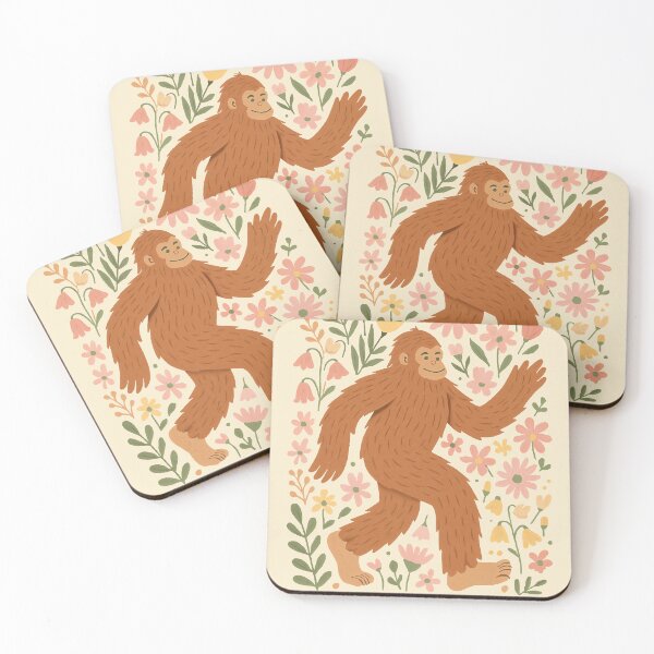 Item preview, Floral Bigfoot – Cute Sasquatch Strolling Through Spring Flowers designed and sold by Victor Shadehorn.
