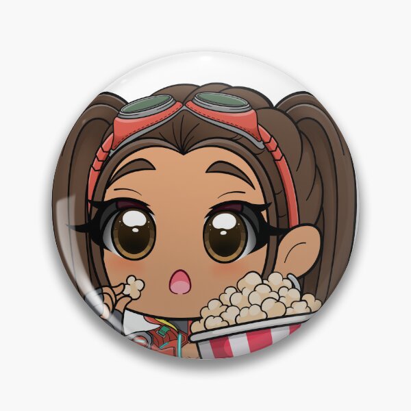 Item preview, Loba Cherry Bomb Popcorn Chibi – Cute Apex Legends Gamer Art for Streamers & Fans designed and sold by Stitches Designs.