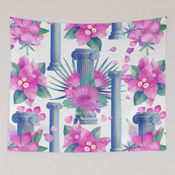 Item preview, Ionic order column with flowers designed and sold by Ekaterina Glazkova.
