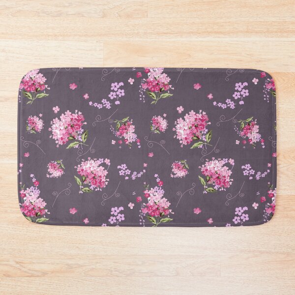 Item preview, Pink flowers on a blueberry background designed and sold by ANVivid.