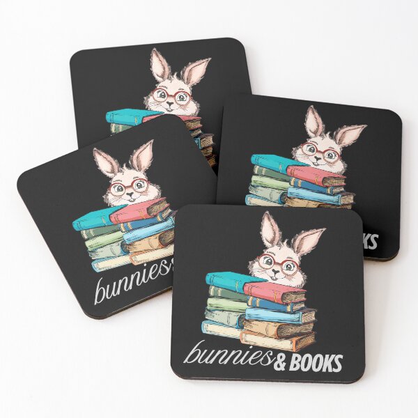 Item preview, Bunnies and books. Drawn smart rabbit (bright font) designed and sold by MySciPic.
