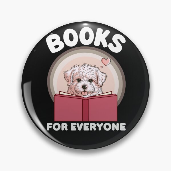 Item preview, Books are for everyone. Cute maltese puppy reading designed and sold by MySciPic.
