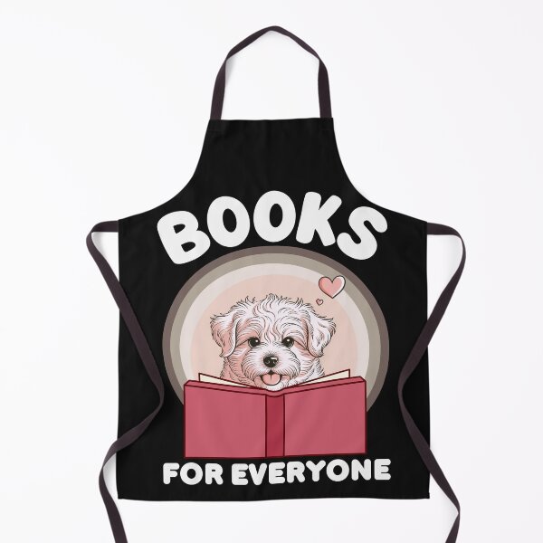 Item preview, Books are for everyone. Cute maltese puppy reading designed and sold by MySciPic.