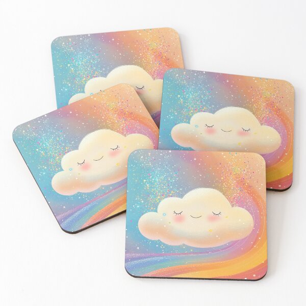 Item preview, Cartoon Funny Colorful Smiling Cloud at Sunset - Funny Children design designed and sold by TheArtistOf2022.