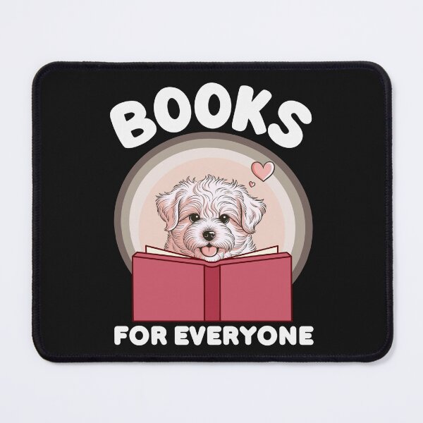 Item preview, Books are for everyone. Cute maltese puppy reading designed and sold by MySciPic.