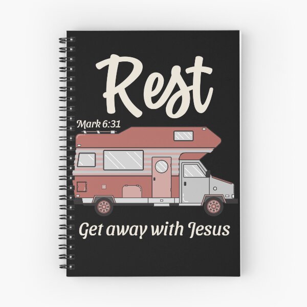 Item preview, Christian RV Camping, Rest Get Away with Jesus, Mark 6:31, Class C T-Shirt designed and sold by Scripture66.