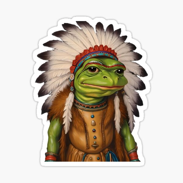 Aperçu de l'œuvre Pepe - La grenouille amérindienne créée et vendue par DigitaledbyTailor.