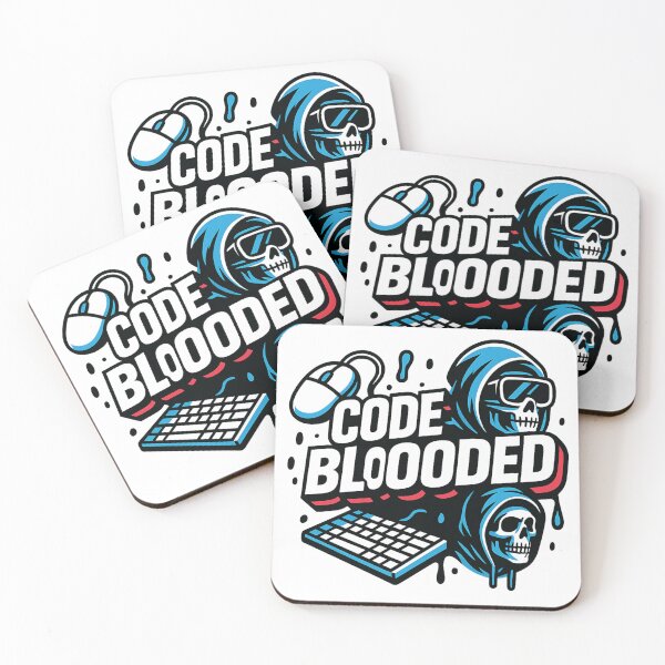 Item preview, Code Blooded | Hacker Skull Programmer Hoodie Art designed and sold by KateVil.