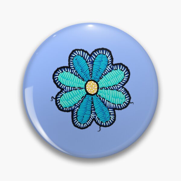 Item preview, Blue Flower Patch designed and sold by tyranicorntat.