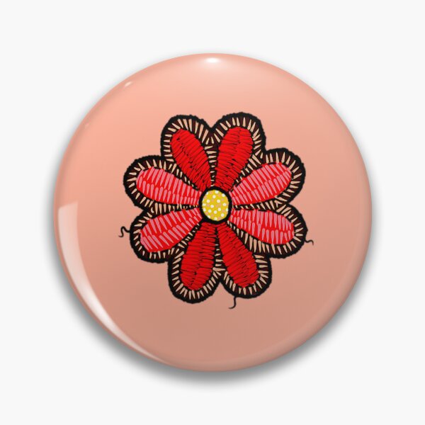 Item preview, Red Flower Patch designed and sold by tyranicorntat.