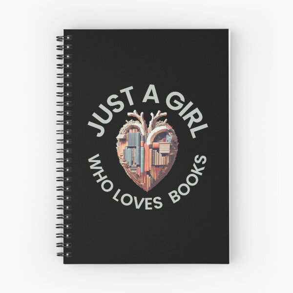 Item preview, Just a girl who loves books. Heart with books (grey) designed and sold by MySciPic.