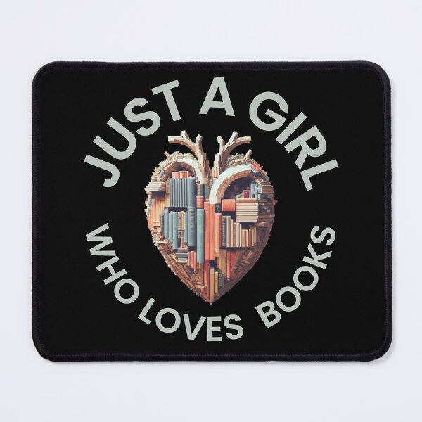 Item preview, Just a girl who loves books. Heart with books (grey) designed and sold by MySciPic.