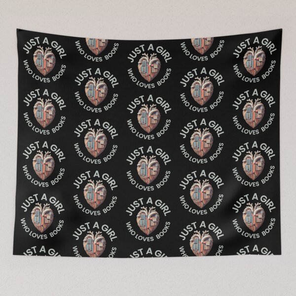 Item preview, Just a girl who loves books. Heart with books (grey) designed and sold by MySciPic.