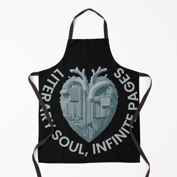 Item preview, Literary soul, infinite pages. Grey heart with books designed and sold by MySciPic.
