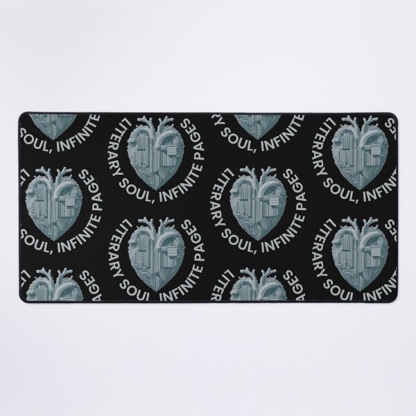 Item preview, Literary soul, infinite pages. Grey heart with books designed and sold by MySciPic.