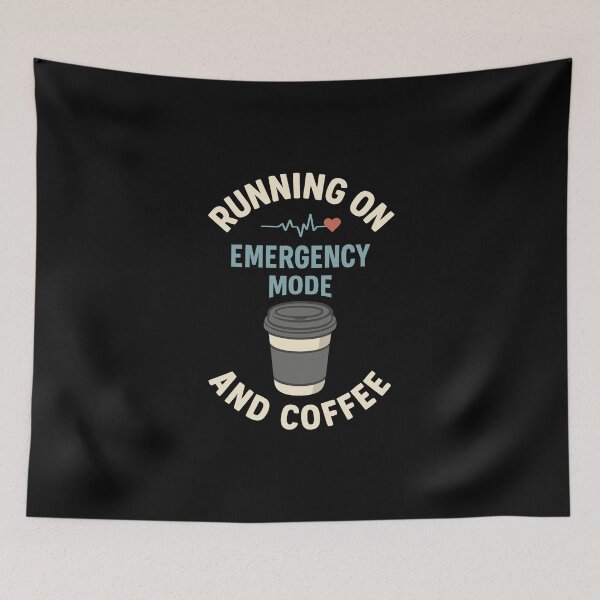 Item preview, Emergency Mode Active – Fueled by Coffee designed and sold by HandicraftArt.