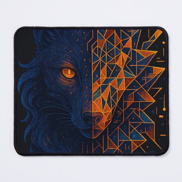 Item preview, Cyber Spirit Fox – Surreal Geometric Animal Art | Glitch Neon Cosmic Design designed and sold by TrendznHitz.