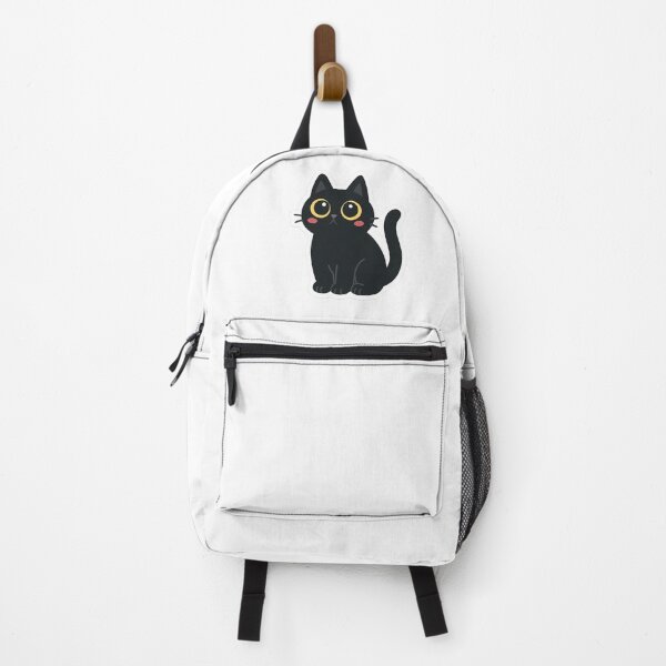 Item preview, Wide-Eyed Wonder Cat – Black Cat Sticker designed and sold by IdleHype.