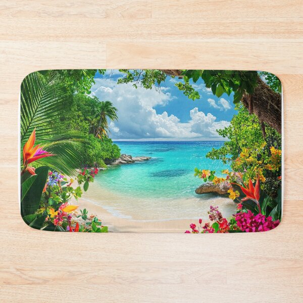 Item preview, Sandy tropical beach - Landscape painting designed and sold by TheArtistOf2022.