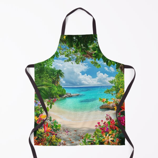 Item preview, Sandy tropical beach - Landscape painting designed and sold by TheArtistOf2022.