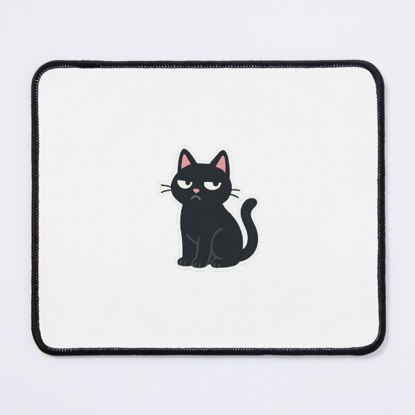 Item preview, Over It – Sarcastic Black Cat Sticker designed and sold by IdleHype.