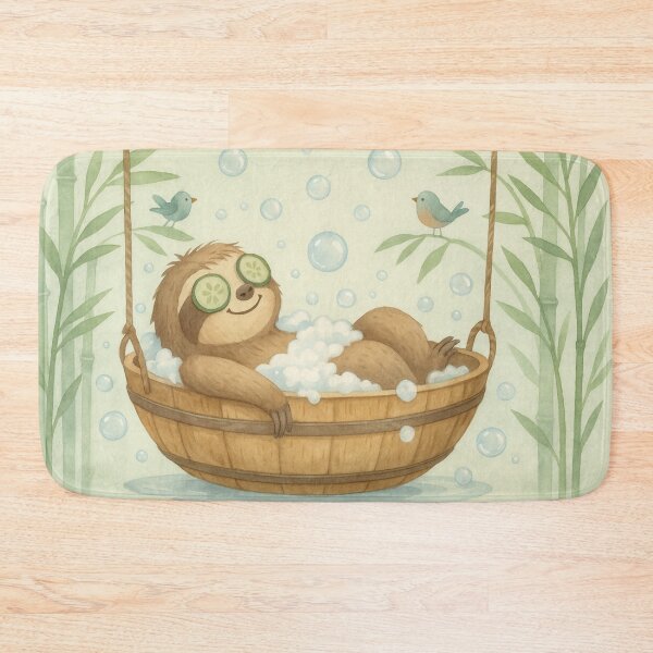 Item preview, Slow Down & Soak - Relaxing Sloth Vibes designed and sold by ArtStyleAlice.