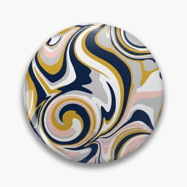 Item preview, Abstract Blue and Gold Marble Swirls designed and sold by Owcomm.