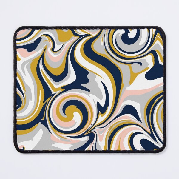 Item preview, Abstract Blue and Gold Marble Swirls designed and sold by Owcomm.